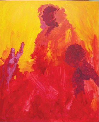 Il rosso e il giallo / 2004 / olio su tela / 120 x 100 cm