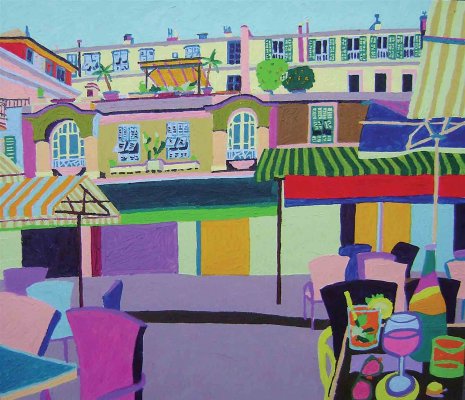 Cours Saleya - Nizza / 2016 / olio su tela / 70 x 60 cm