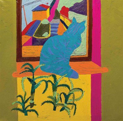 Gatto turchino / 2015 / olio su tela / 50 x 50 cm