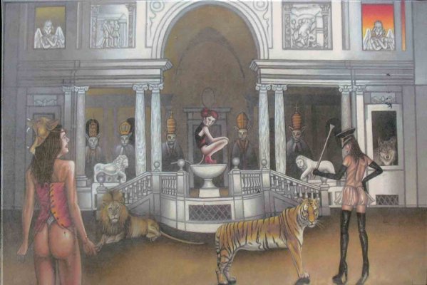Circo romano / 2016 / olio su tavola / 110 x 168 cm
