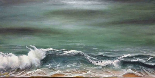 Sea’s melody / 2016 / acrylic on canvas / 100 x 50 cm