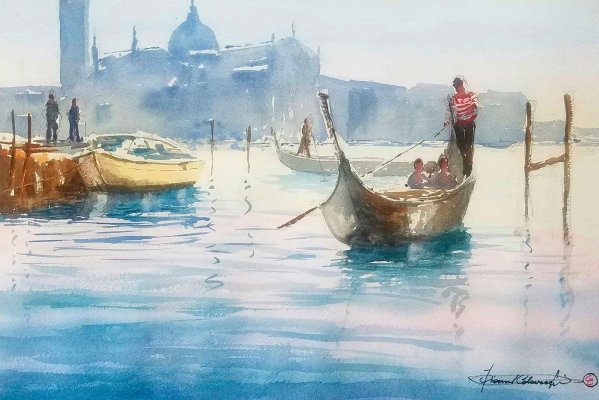 LA GONDOLA, VENEZIA / 2018 / watercolor on Arches’ paper 300g / 49 x 68,5 cm