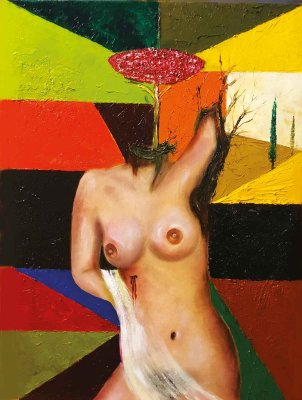 FRAMMENTO DI DONNA / 2017 / olio su tela / oil on canvas / 70 x 50 cm