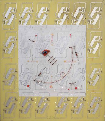 Lettera cosmica / 1983 / tecnica mista su tela / 61,5 x 53,5 cm