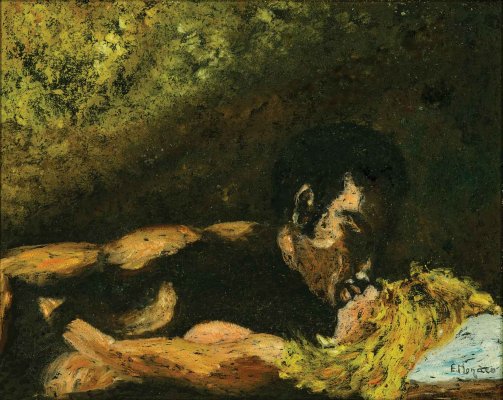 Gli amanti / 1972 / olio su tela / 40 x 50 cm