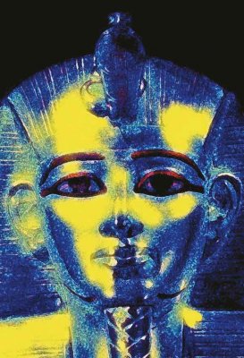 Tutankhamon 2006 / acrylics, ink, printing colors / 70 x 50 cm 