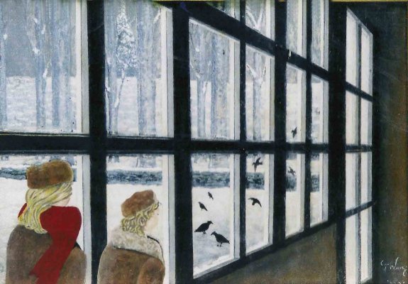 Nevicata / 2005 / oil on wood / 35 x 50 cm