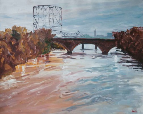 Tevere inverno / 2013 / olio su tela / 100 x 80 cm