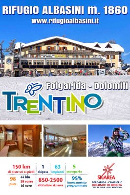 Rifugio Albasini - Бар, ресторан, проживание и Прокат лыж в Фольгариде