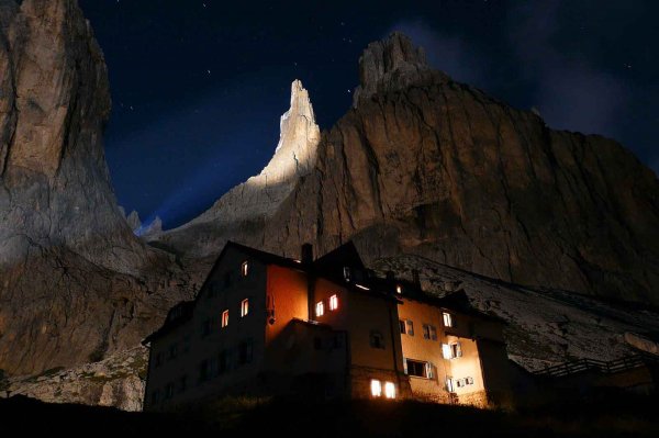 Refuge at the foot of the famous Towers of Vajolet