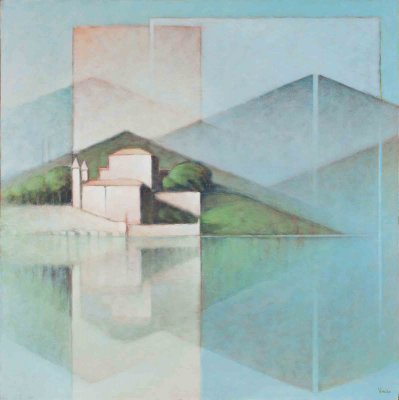 Lenno, villa Balbianello / 2013 / oil on canvas / 80 x 80 cm